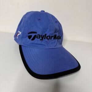 VTG Taylormade r7 Baseball Hat Cap Golf Sky Blue  Black Adjustable Cottton